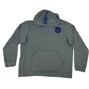 Nike Lacrosse Hoodie Men's KO Knockout 3.0 Pullover Fleece Sweatshirt Gray XXL‎